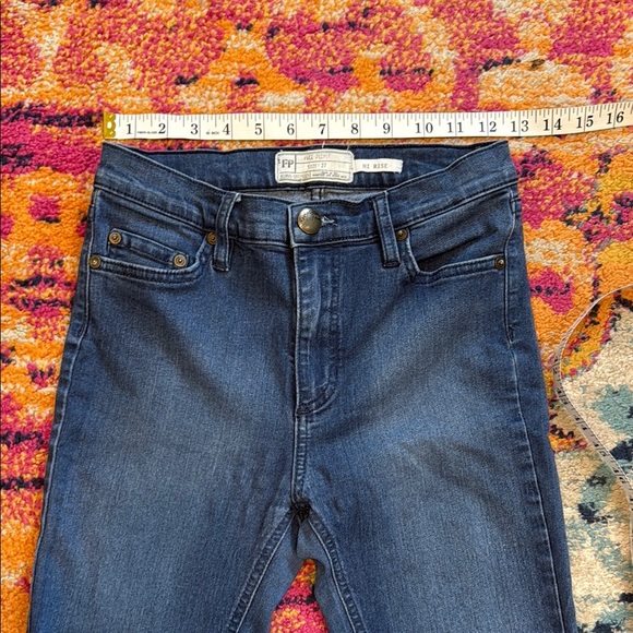 Free People Blue Skinny Jeans - Picture 2 of 5